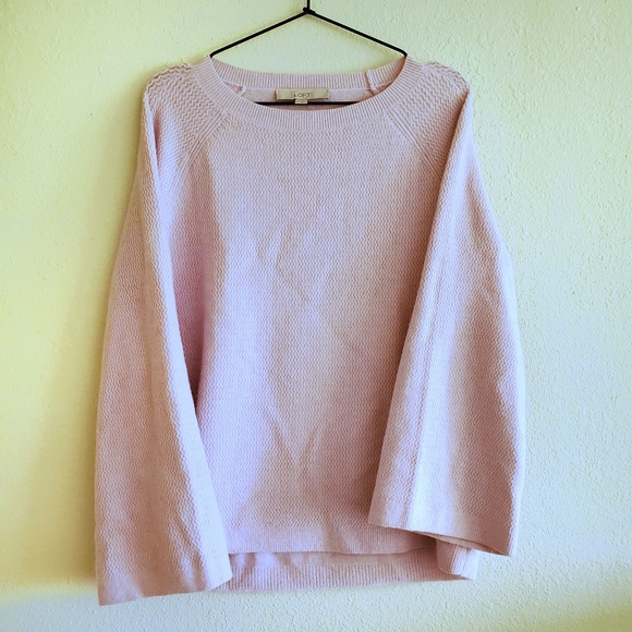 LOFT Sweaters - Loft Light Pink Bell Sleeve Sweater